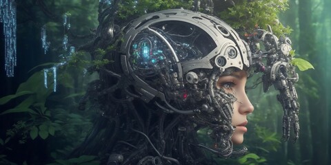 person in the park robot