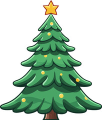 Collection of Christmas trees, modern flat design. Can be used for printed materials - leaflets, posters, business cards or for web