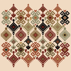 A geometric pattern created with unique shapes