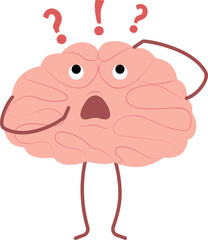 Vector character in flat style. The brain is searching for an answer.
Vector illustration of the organs of the central nervous system.