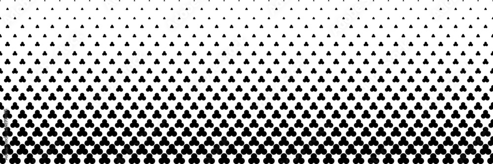 Poster horizontal black halftone of three circles design for pattern and background.