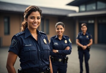 Fototapeta premium portrait of smiling western woman, businesswoman background concept