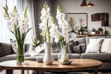 flowers in vase on the table 4k HD quality photo. 