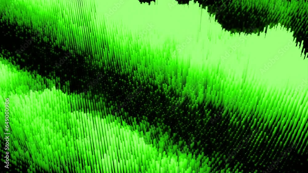 Aufkleber cyber particles move in stream of waves. design. moving lines of cyber waves on surface. cyber surfa