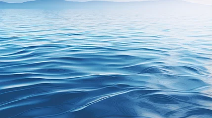 Fotobehang Background with smooth water ripples smoothly spreading across the surface. © kept