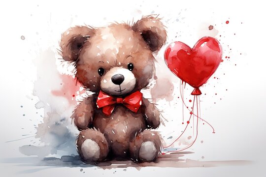 Illustration of a happy teddy bear
