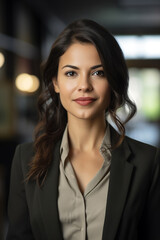 Image of business executive with hairy latin features in an office