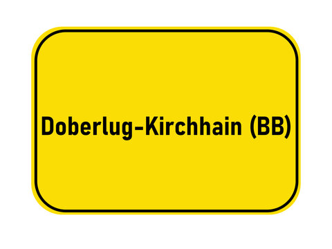 Town entrance sign Doberlug Kirchhain BB