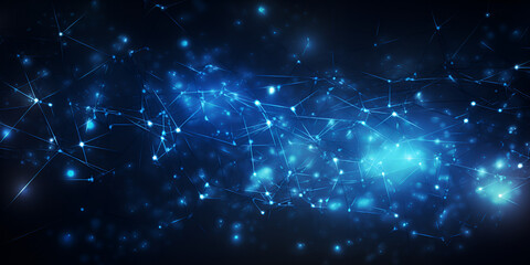 Obraz premium Abstract fantasy technology futuristic background in blue