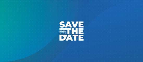 Save the date banner. Can be used for business, marketing and advertising. logo graphic design of event summit made for Technology and upcoming events. Vector EPS 10