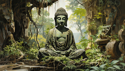 Buddha’s Serenity Amidst the Jungle