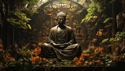  Buddha’s Serenity Amidst the Jungle © Moon