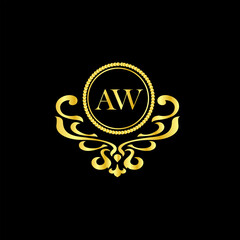 aw vector design luxury logo template