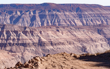 Fototapeta na wymiar geological rock formation in the Camarones valley