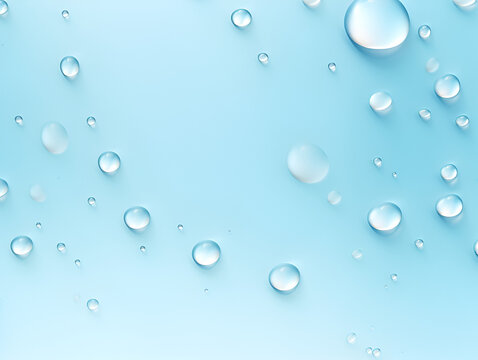 Textured light blue water drops abstract background 