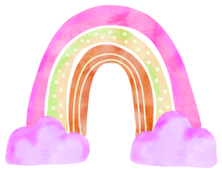 Isolated Rainbow PNG watercolor