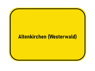 Town entrance sign Altenkirschen Westerwald