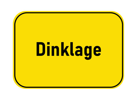 Town entrance sign Dinklage