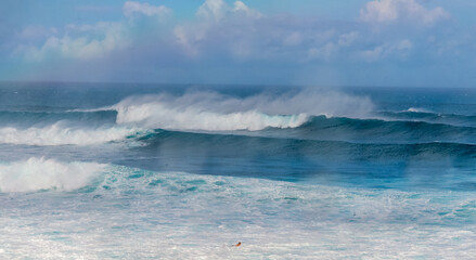 wave breaking on the beach