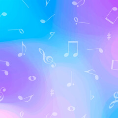 Music notes vector background pattern. Abstract background. 
