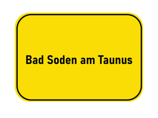 Town entrance sign Bad Soden am Taunus