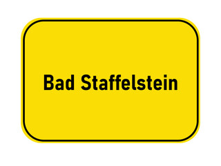 Town entrance sign Bad Staffelstein