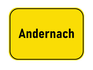 Town entrance sign Andernach