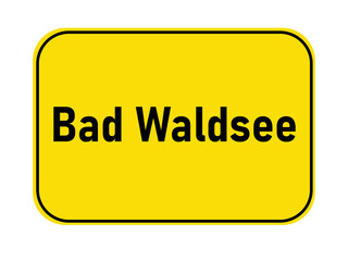 Town entrance sign Bad Waldsee