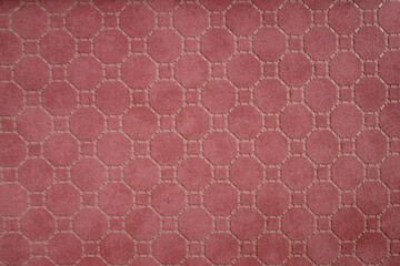 Geometric velvet texture pink wallpaper for background.