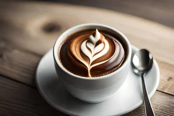 Foto op Plexiglas cup of cappuccino © manzil