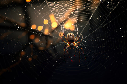 Close up view of spider, macro photography