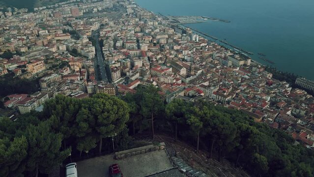 Aerial view of the city of Salerno