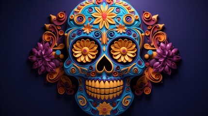 Day of the dead sugar skull