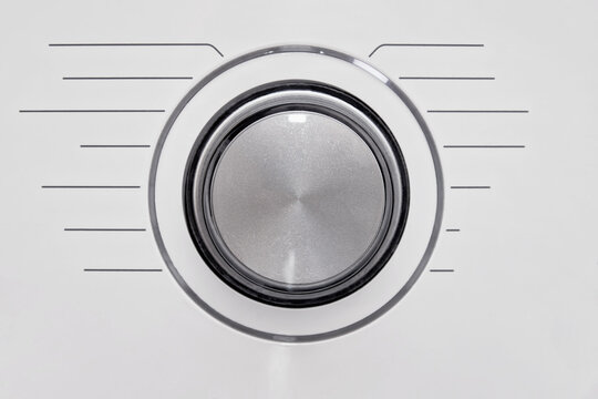 Modern digital knob switcher for new household appliances and technique. Web 3.0 and IoT concept. Template with space for icons and text