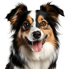 Fototapeta premium brown, white, black dog, no background