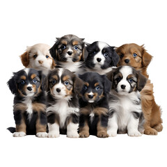 A group of cute puppies