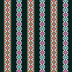 A vibrant and dynamic striped pattern with a variety of colors and shapes