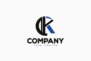Letter K Logo Design - Lettermark Logo Template