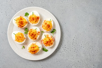 Healthy Deviled Eggs for Halloween
