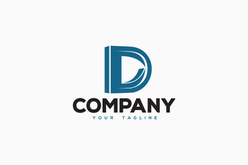 Obraz premium Letter D Logo Design - Lettermark Logo Template