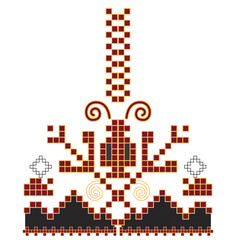 A beautiful cross stitch pattern of a chandelier