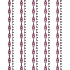 Abstract geometric border designs on a white background with red and black lines, seamless border, pixel art