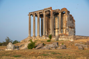 izonai antic city ruins with Zeus temple. Aizanoi ancient city in Cavdarhisar, Kutahya, Turkey.