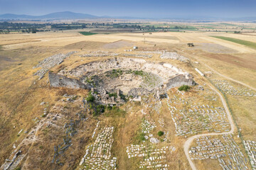 izonai antic city ruins with Zeus temple. Aizanoi ancient city in Cavdarhisar, Kutahya, Turkey.