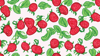 Fototapeta na wymiar raspberry pattern. hand drawn raspberry pattern for textiles, fabrics, wallpapers, wrapping paper.