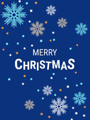 Merry Christmas and Happy New Year party invitation banner, card, vertical flyer, coupon vector template