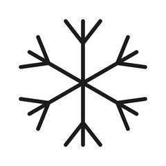 Snowflake line icon. Holiday sign. Vector illustration concept