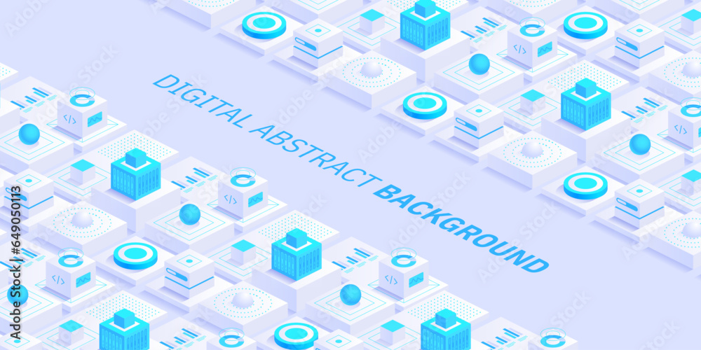 Poster future technology digital abstract background concept digital cyberspace and data network quantum co