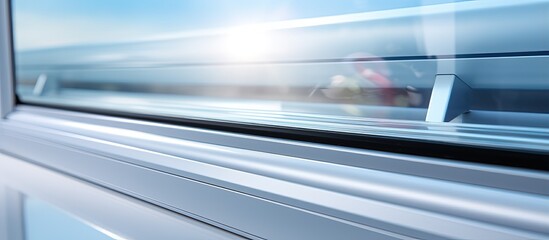 Fototapeta premium Close up of PVC window profile detail