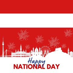 Premium Vector | Vector illustration for austria national day.